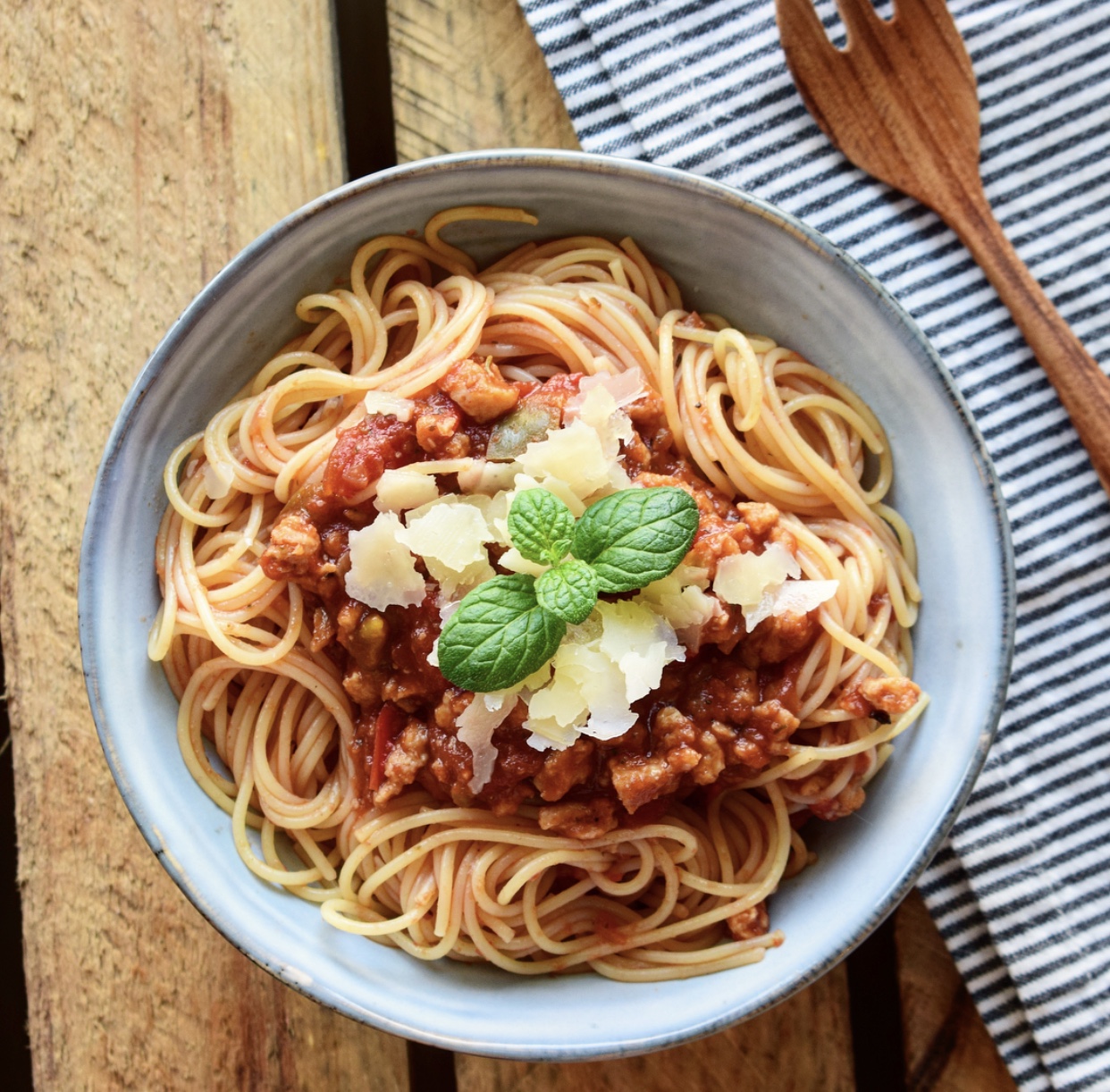 Spaghettis bolognaise végétale
